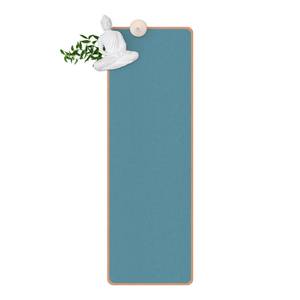 Tapis de yoga Timbu Face supérieure : liège<br>Face inférieure : caoutchouc naturel - Bleu lagon