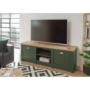 Ensemble meubles TV Cardet (2 éléments) Vert mousse / Imitation chêne de Wotan