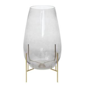 Vase en verre Crea 100 Fer / Verre transparent - Gris