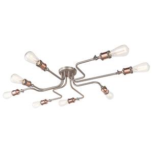 Plafonnier Leah Acier - 8 ampoules