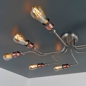 Plafondlamp Leah staal - 8 lichtbronnen