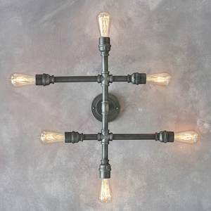 Plafonnier Emmit Acier - 6 ampoules