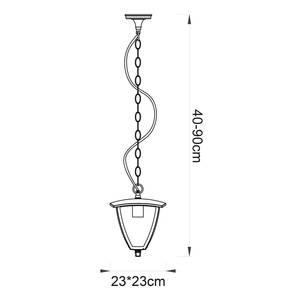 Plafondlamp Hadlee polycarbonaat/aluminium - 1 lichtbron