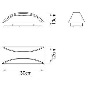 LED-Wandleuchte Osmund Aluminium - 1-flammig