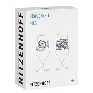 Bicchiere da birra #2 Brauchzeit (2) Cristallo - Oro / Nero
