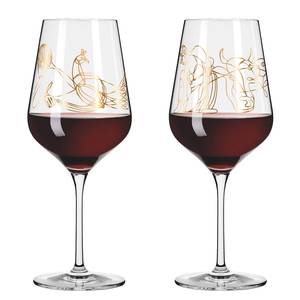 Verres à vin rouge Sagengold (lot de 2) Verre cristallin - Or rose