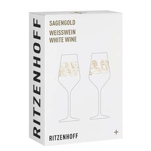 Weißweinglas-Set Sagengold (2er-Set) Kristallglas - Roségold