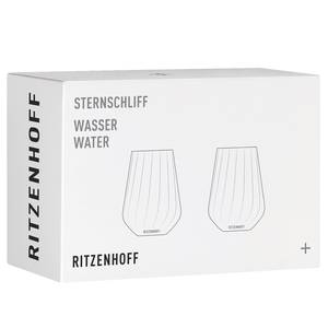 Wasserglas-Set Sternschliff (2er-Set) Kristallglas - Transparent