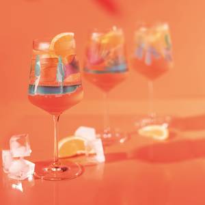 Aperitifglas #10 Sommerrausch Kristallglas - Orange / Lila