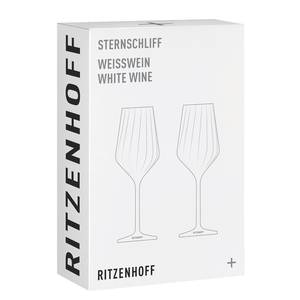 Wittewijnglazen Sternschliff (set van 2) kristalglas - transparant