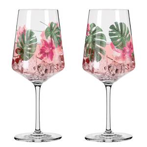 Verres #1 Sommersonett (lot de 2) Verre cristallin - Rose / Vert