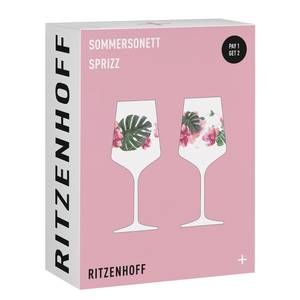 Bicchiere aperitivo #1 Sommersonett (2) Cristallo - Rosa / Verde