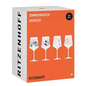 Aperiftifglas #2 Sommerrausch (4er-Set) Kristallglas - Mehrfarbig