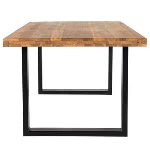 Table LOXTON Chêne massif / Métal - Chêne / Noir - Largeur : 160 cm