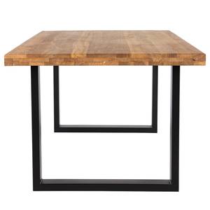 Table LOXTON Chêne massif / Métal - Chêne / Noir - Largeur : 180 cm