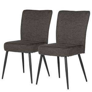 Chaises Vesta - Lot de 2 Anthracite