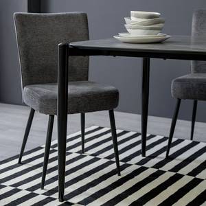 Table Teuven Imitation marbre anthracite