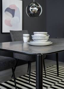 Table Teuven Imitation marbre anthracite