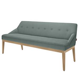 Banquette Cozy II Tissage à plat / Hêtre massif - Vert olive clair	 - Largeur : 180 cm - Hêtre clair