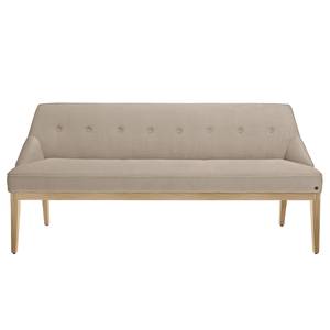 Diningsofa Cozy II Flachgewebe / Buche massiv - Beige - Breite: 180 cm - Buche Hell