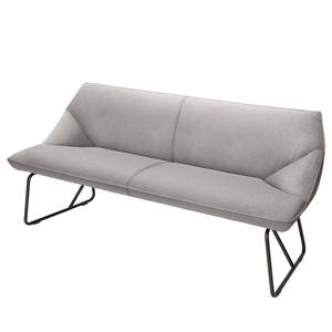 Diningsofa Cushion II Webstoff / Metall - Hellgrau - Breite: 184 cm
