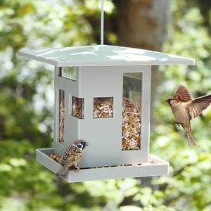 Casetta per uccelli Bird Café Acciaio / ABS - Grigio