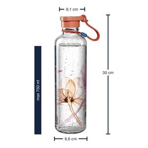 Trinkflasche In Giro II Kristallglas - Rot