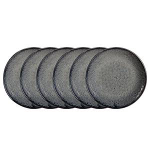 Assiettes Matera II (lot de 6) Céramique - Anthracite