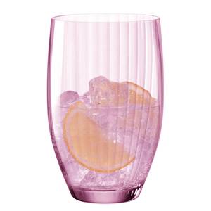 Drinkglas Poesia (set van 6) kristalglas - Roze - Capaciteit: 0.36 L
