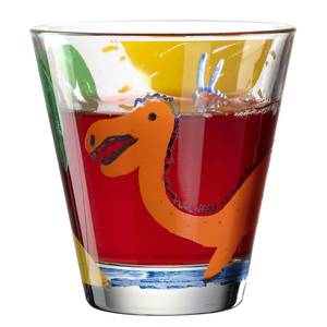 Trinkglas Bambini Dinosaurier (6er-Set) Kristallglas - Mehrfarbig