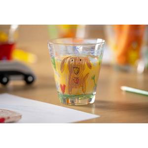 Verres Bambini chien (lot de 6) Verre cristallin - Multicolore