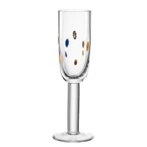 Bicchiere da champagne Fiori (4) Cristallo - Multicolore
