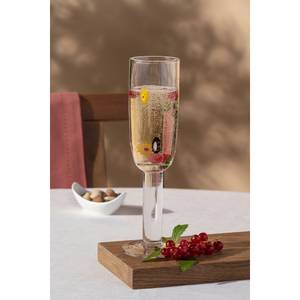 Bicchiere da champagne Fiori (4) Cristallo - Multicolore