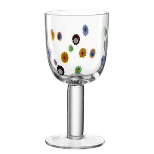 Weißweinglas Fiori (4er-Set) Kristallglas - Mehrfarbig