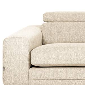 Ecksofa Penpont Flachgewebe Kaja: Beige - Longchair davorstehend rechts