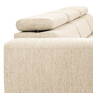 Ecksofa Penpont Flachgewebe Kaja: Beige - Longchair davorstehend rechts