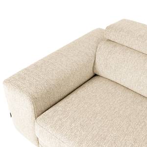 Ecksofa Penpont Flachgewebe Kaja: Beige - Longchair davorstehend rechts