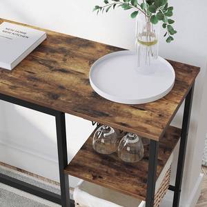 Table haute Vilhena Imitation bois recyclé / Noir