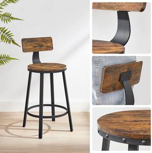 Barstoel Tahoe oud houten look/zwart