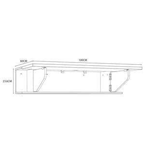 Wandschreibtisch Prandi Matt Weiß - Breite: 100 cm