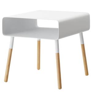 Tavolino Plain I Legno massello di frassino / Metallo - Bianco