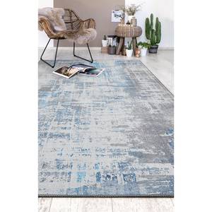 Kurzflorteppich Punto Polyester - Creme / Blau - 120 x 170 cm