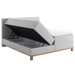 Lit boxspring Catania Tissu Meara: Gris clair - 160 x 200cm