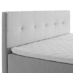 Boxspring Catania Geweven stof Meara: Lichtgrijs - 160 x 200cm