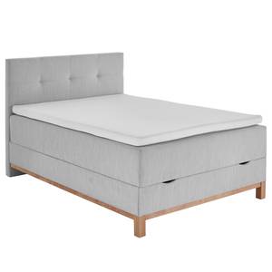 Letto boxspring Catania Tessuto Meara: grigio chiaro - 120 x 200cm