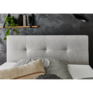 Boxspring Catania Geweven stof Meara: Lichtgrijs - 120 x 200cm