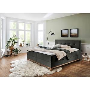 Letto boxspring Catania Tessuto Meara: antracite - 180 x 200cm