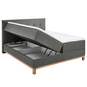 Letto boxspring Catania Tessuto Meara: antracite - 180 x 200cm