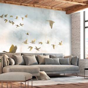 Vlies Fototapete Golden Geese Premium Vlies - Mehrfarbig - 250 x 175 cm