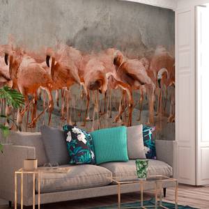 Vlies Fototapete Flamingo Lake Premium Vlies - Pink - 400 x 280 cm